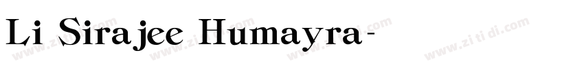 Li Sirajee Humayra字体转换